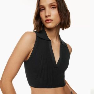 Sculpt Knit Polo Top